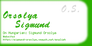 orsolya sigmund business card